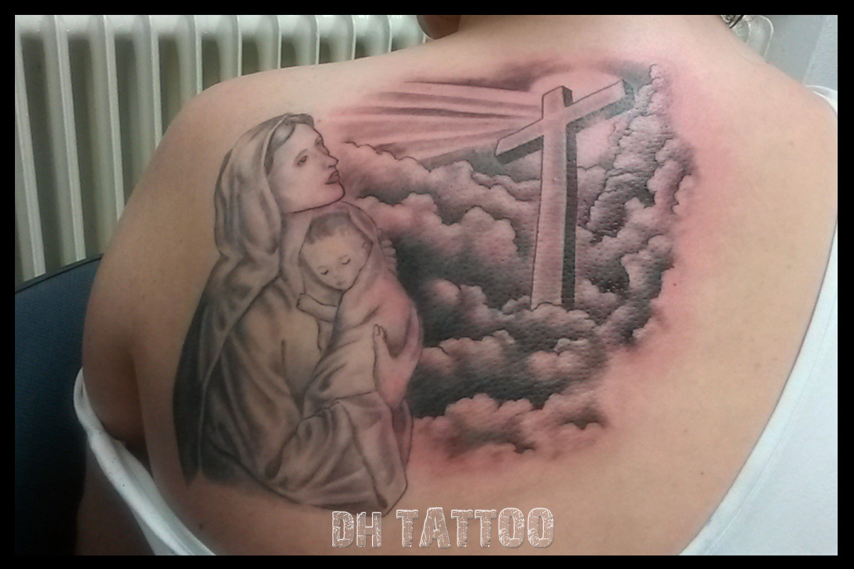 Motive tattoos engel devil angel